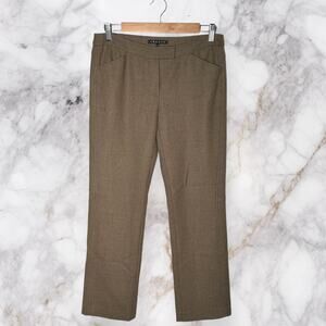 THEORY Wool Straight Leg Dress Pants Light Green Flat Front Career Work Trousers